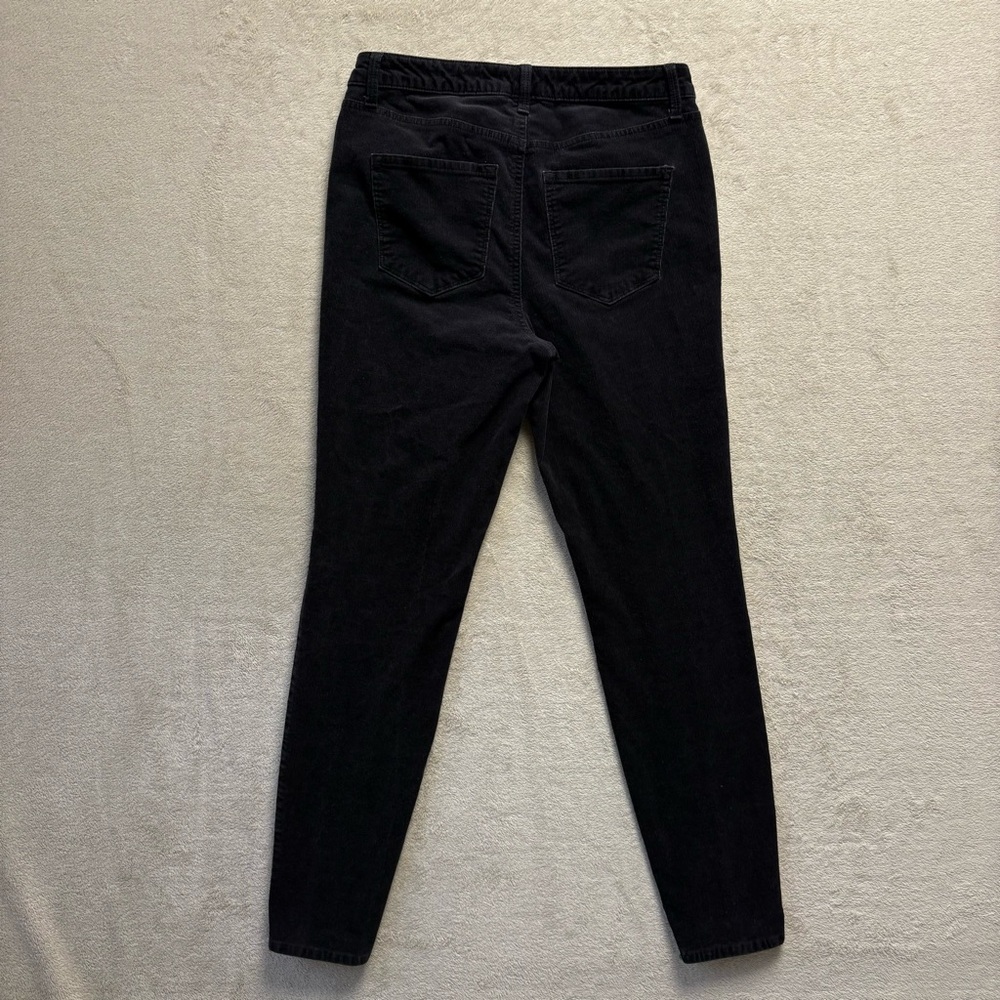 Talbots Corduroy Pants Women Sz 4 Black High Waist Jegging Ankle Stretch - Picture 9 of 9